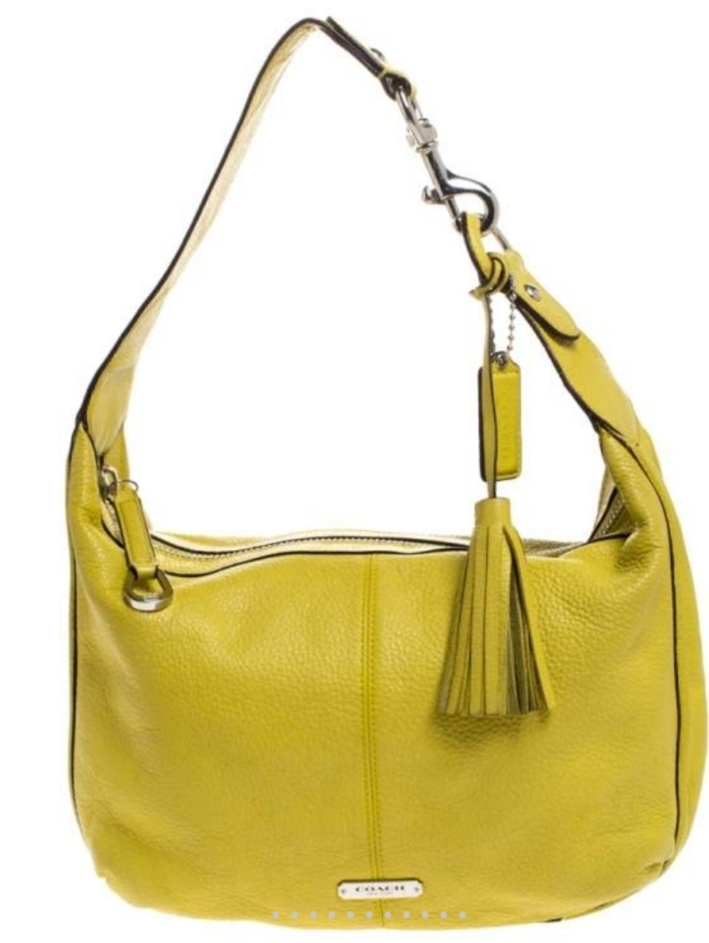 Coach Y2K Vintage Soho Medium Hobo Shoulder Bag Purse Signature Lime Green